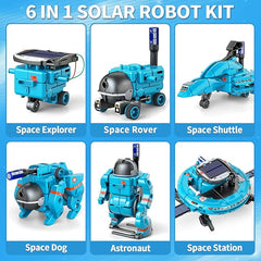 Learn, Build & Play – 6-in-1 Solar Robot Educational Toy Kit