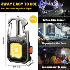 Portable Mini LED Work Light with Tripod – Ultra-Bright Rechargeable Work Lamp for Home, Car & Outdoor