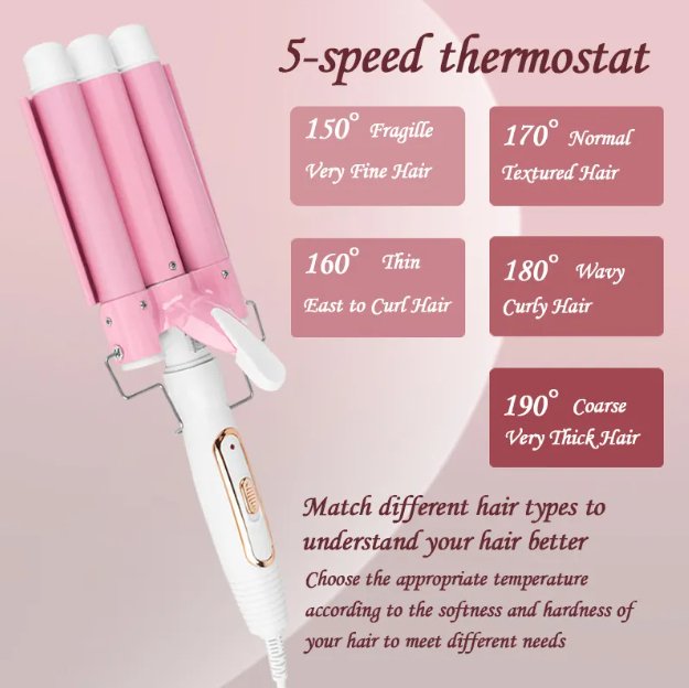 Style Your Hair Effortlessly with the 3-in-1 Electric Heating Hair Curler