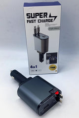 All-in-One Charging Solution – 4-in-1 Retractable Cable