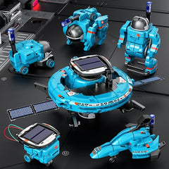 Learn, Build & Play – 6-in-1 Solar Robot Educational Toy Kit